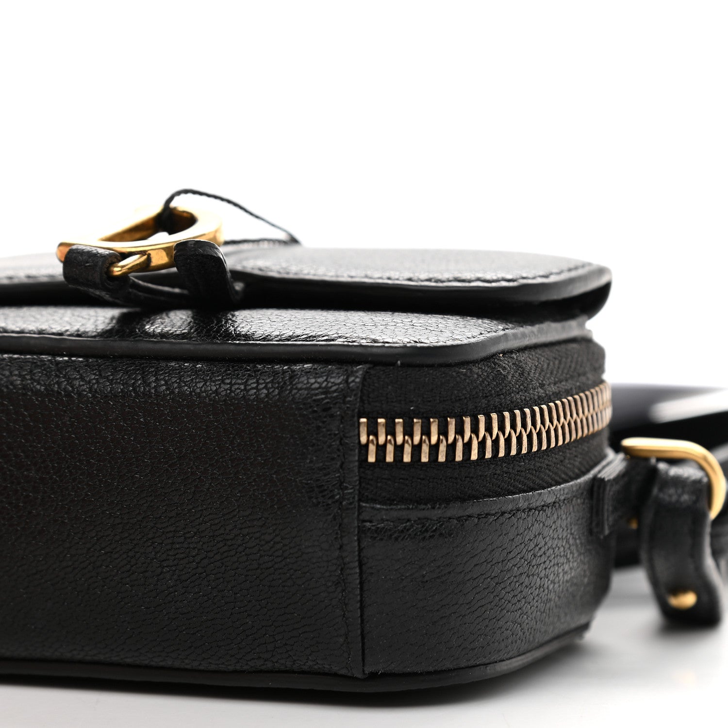 Christian Dior Goatskin Mini Saddle Shoulder Strap Pouch Black 8 of 8