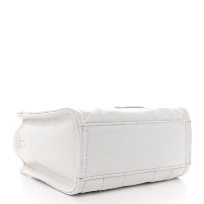 Marc Jacobs Shiny Crinkled Calfskin Mini The Tote Bag White 4 of 10