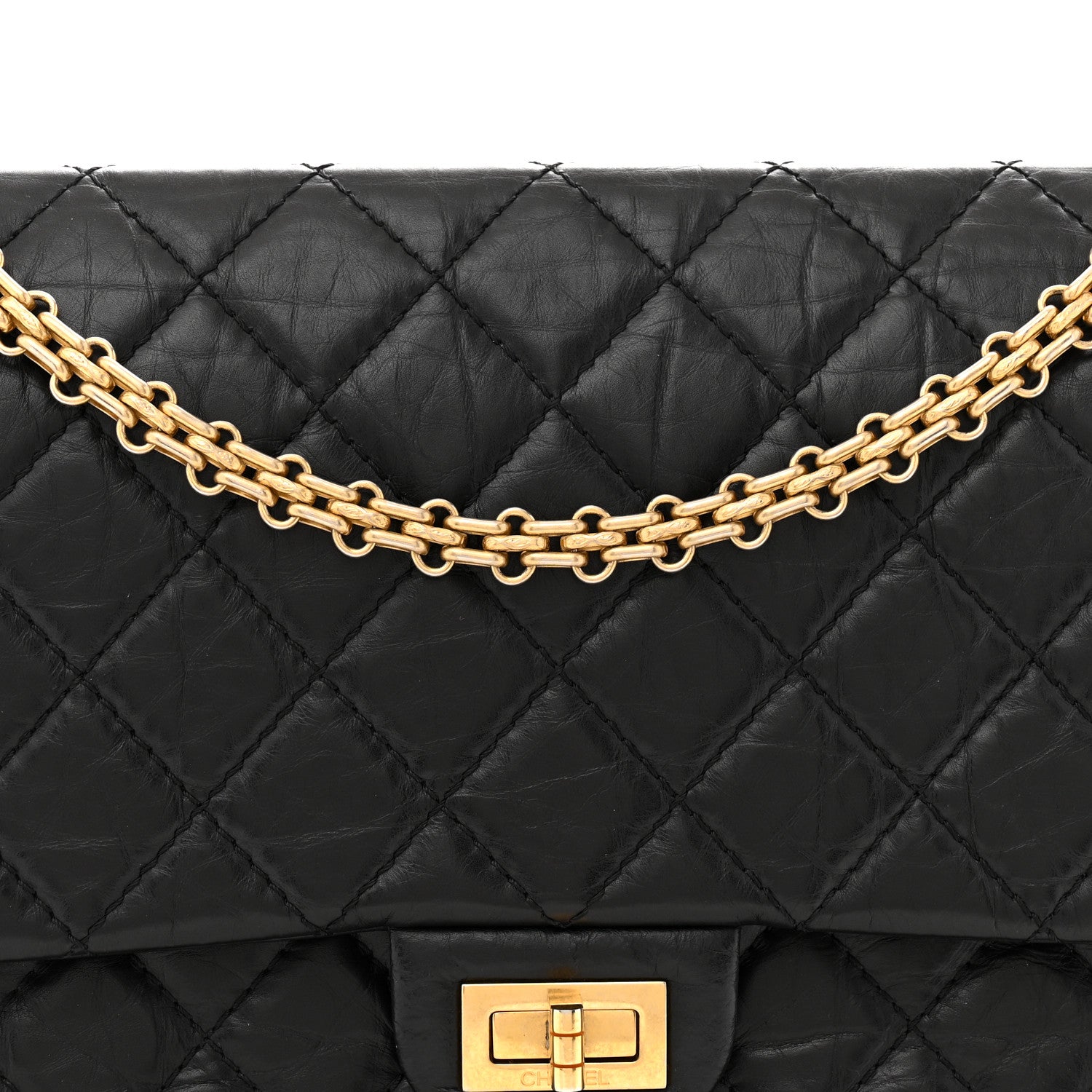 Chanel Aged Calfskin Quilted 2.55 Reissue 226 Flap Black 8 of 10