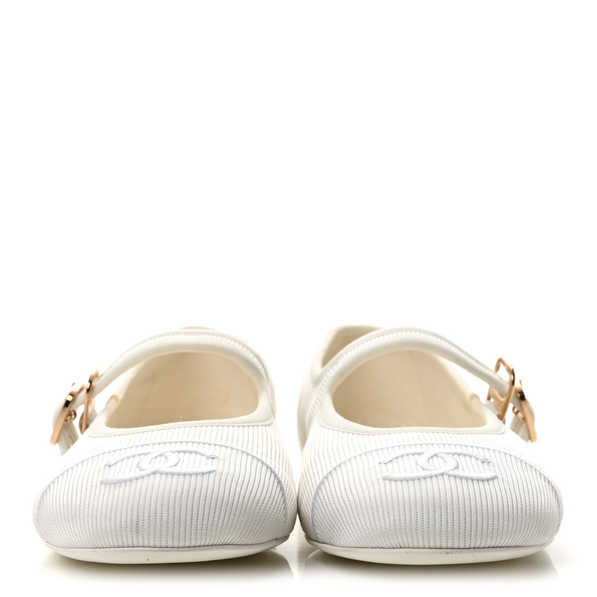 Canvas Mary Jane Flats 38 White