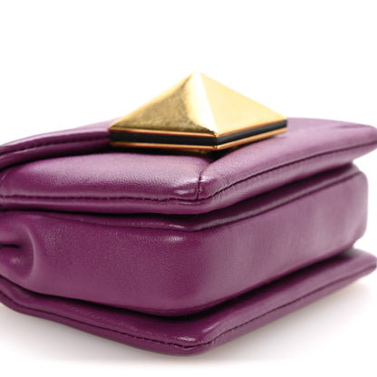 Valentino Garavani Nappa Micro One Stud Chain Bag Prune Prune 8 of 9