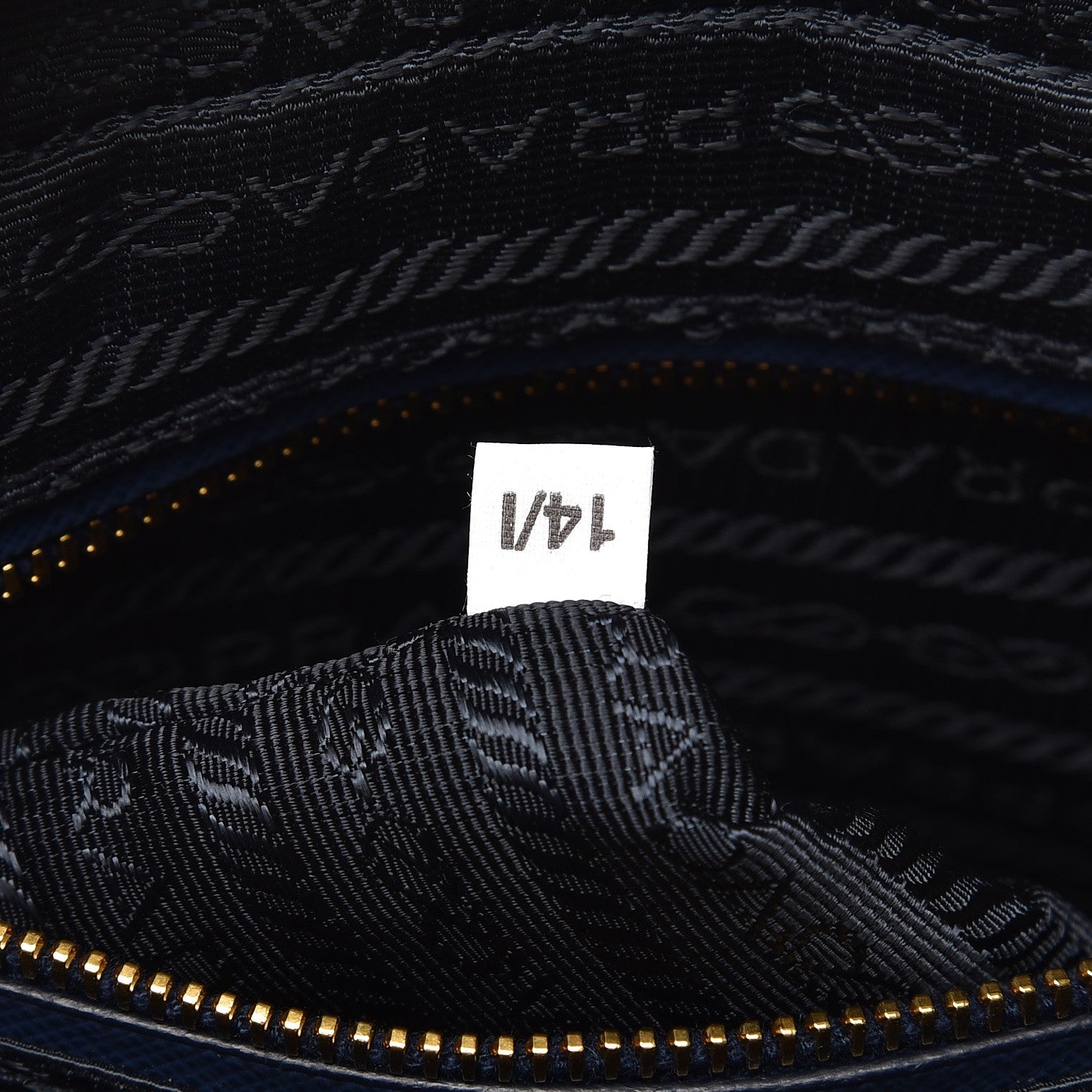 Prada Saffiano Lux Large Zip Crossbody Bag Bleuette 8 of 12