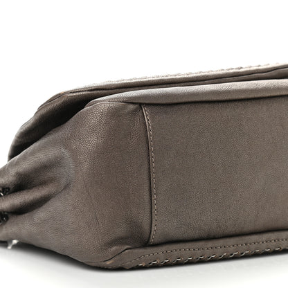 Chanel Metallic Deerskin Luxe Ligne Flap Bronze 8 of 12