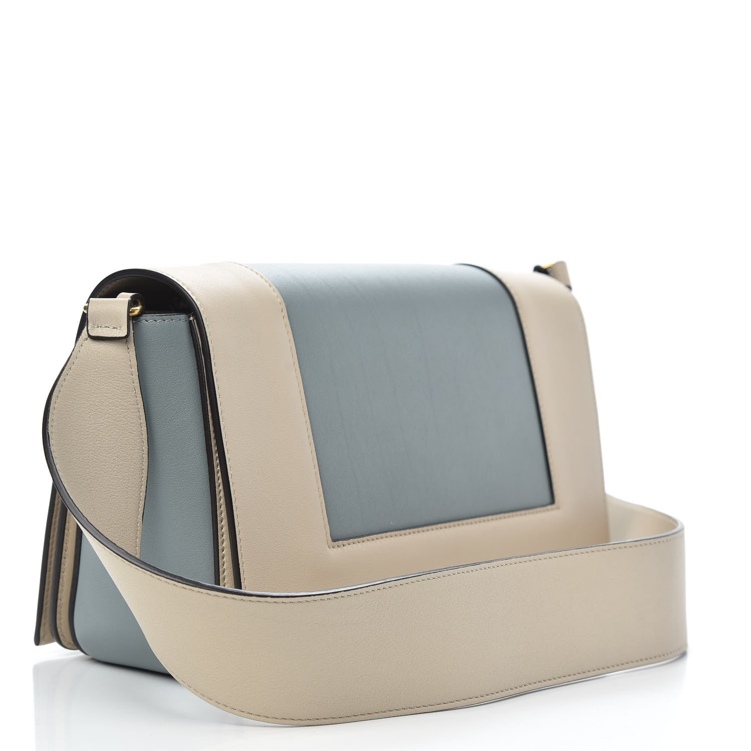 Celine Shiny Smooth Calfskin Medium Frame Shoulder Bag Grege Storm 3 of 10