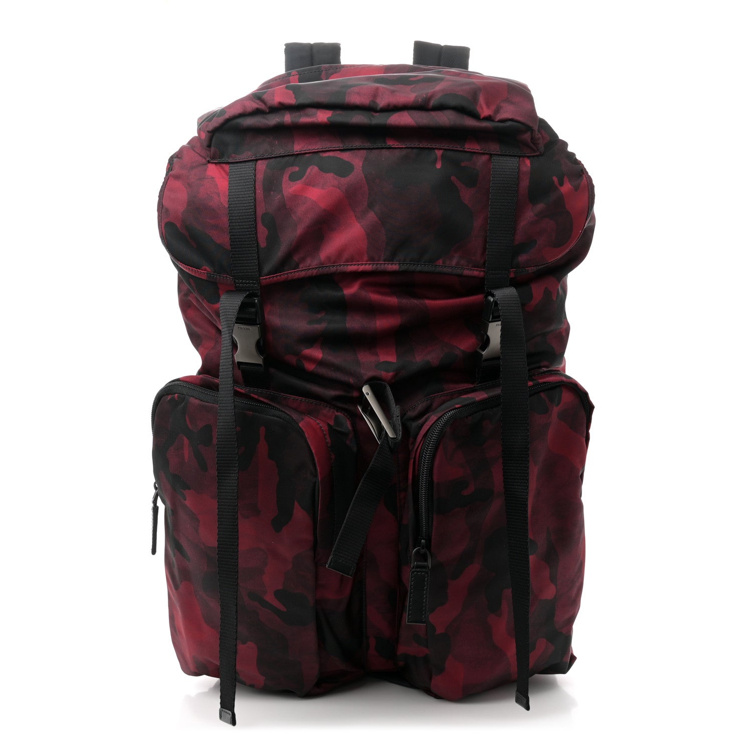Prada Tessuto Nylon Camouflage Print Drawstring Backpack Bordeaux 1 of 11