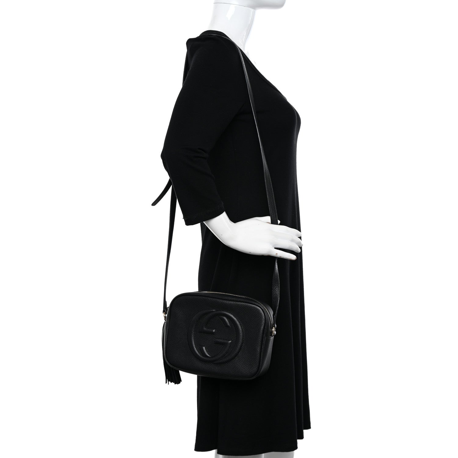 Gucci Pebbled Calfskin Small Soho Disco Bag Black 2 of 13
