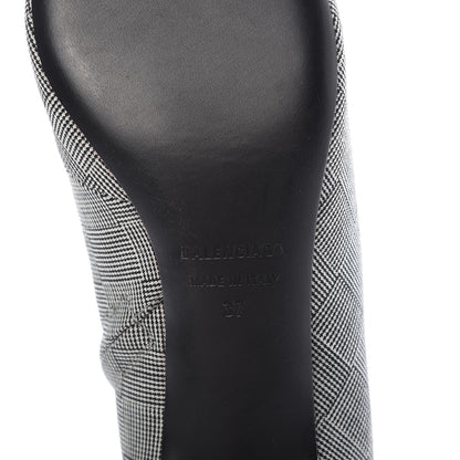 Balenciaga Wool Checked Knife Pointy Toe Boots 37 5 of 6