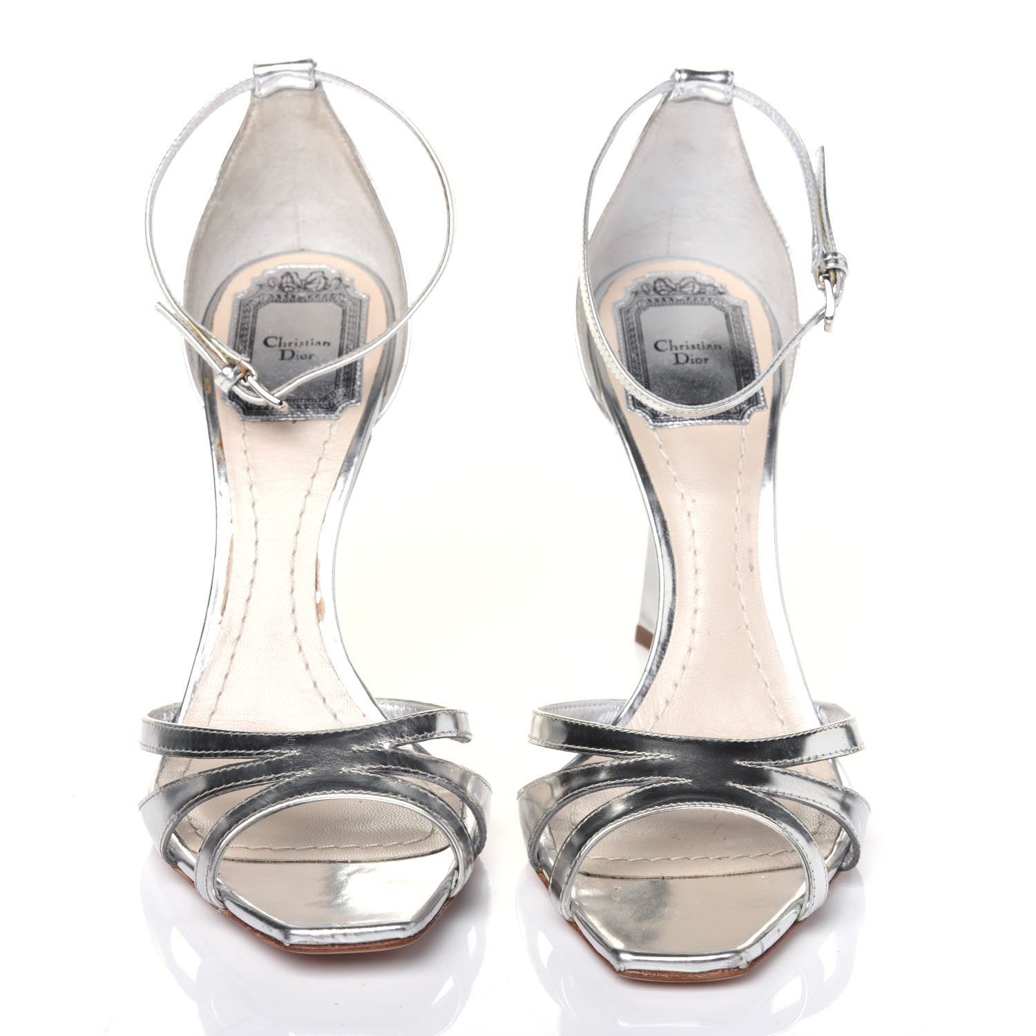Christian Dior Metallic Songe Sandals 37 Argent 2 of 13