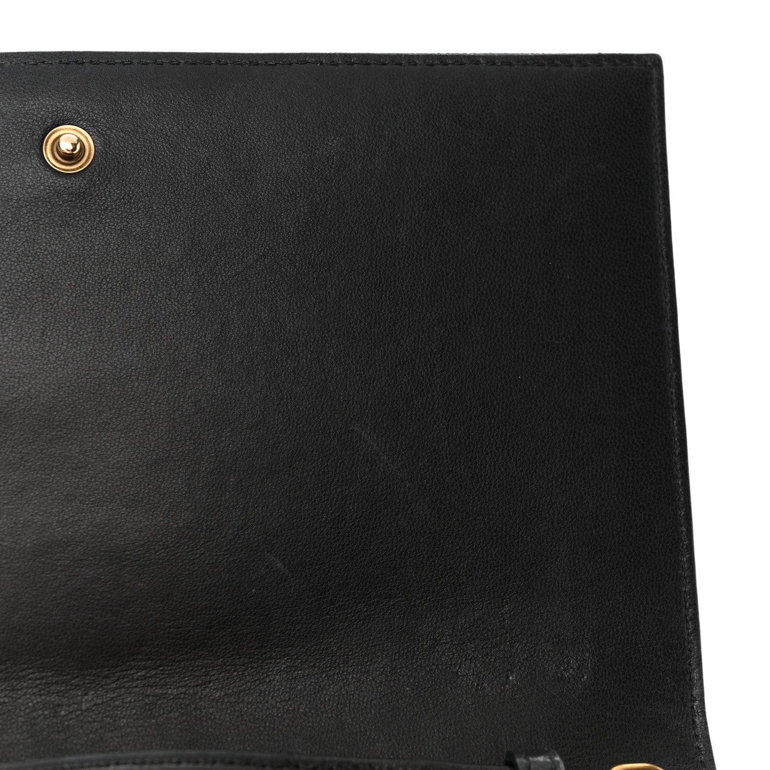 Saint Laurent Lambskin Carre Quilted Cassandre Chain Wallet Black 18 of 23