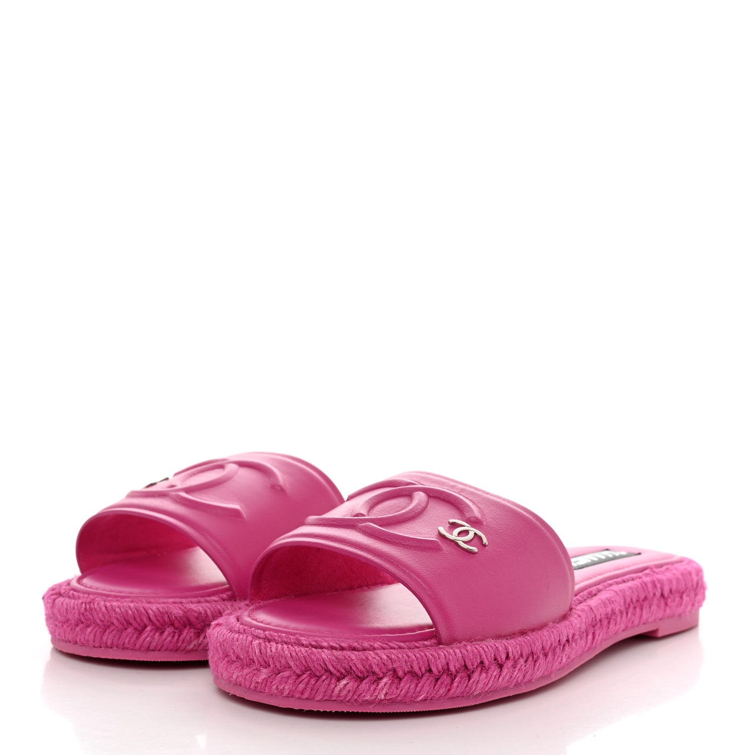 Chanel Lambskin Cord Braided Slide Sandals 40 Pink 3 of 8