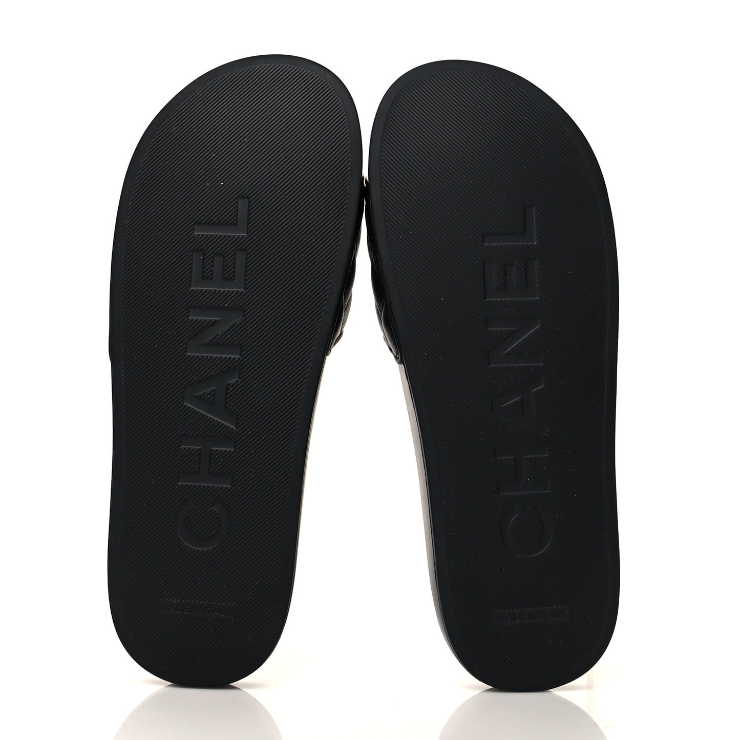 Lambskin Quilted CC Mules Sandals 37 Black