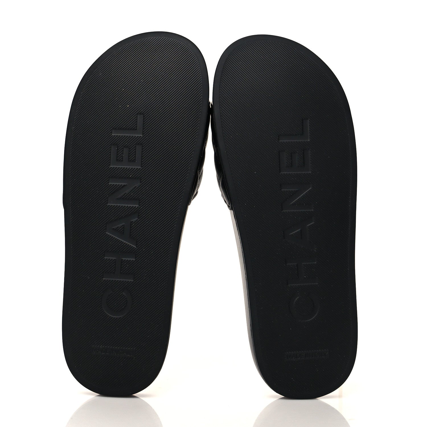 Chanel Lambskin Quilted CC Mules Sandals 37 Black 5 of 8