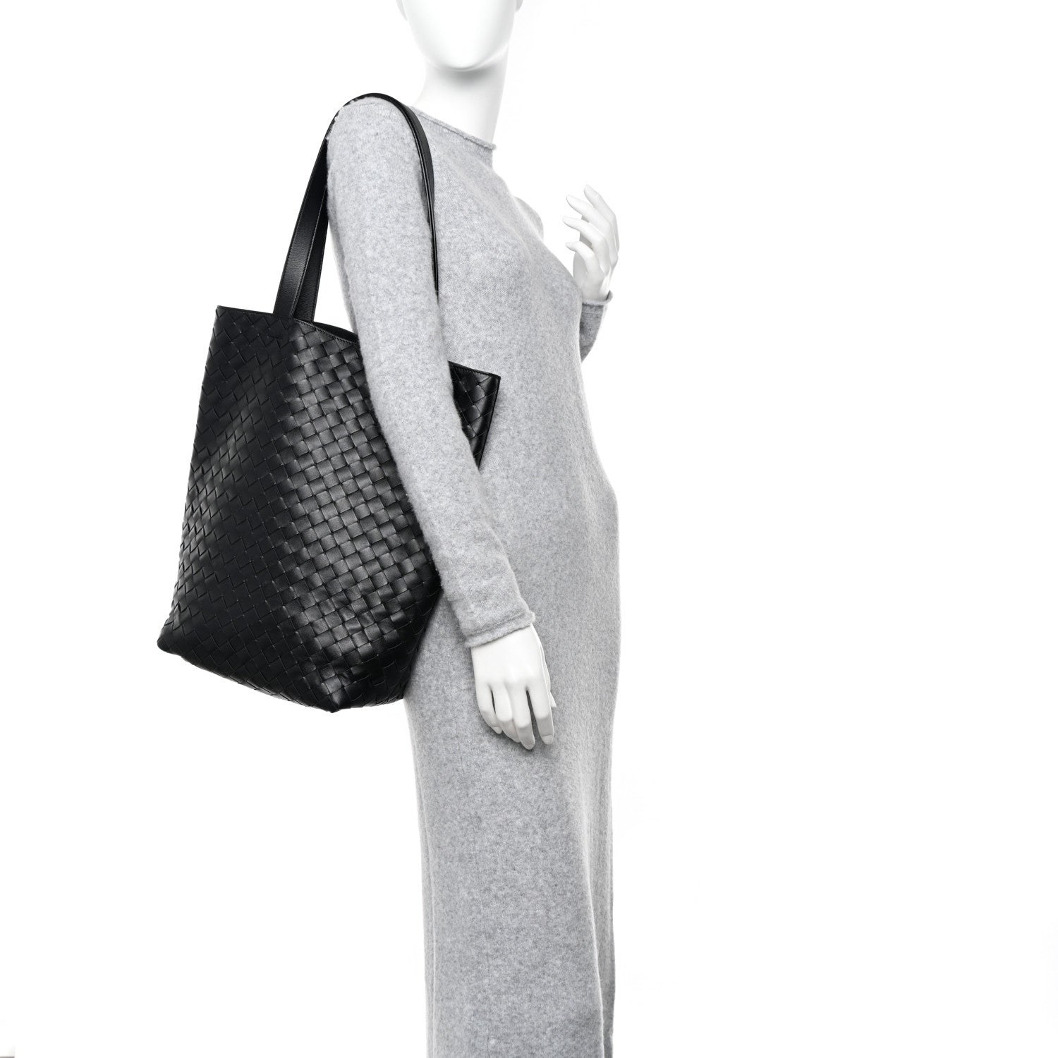 Bottega Veneta Calfskin Intrecciato Small Tote Bag Black 2 of 11