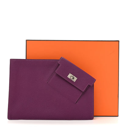 Hermes Chevre Mysore Kelly Pocket To Go Pouch Anemone 11 of 11