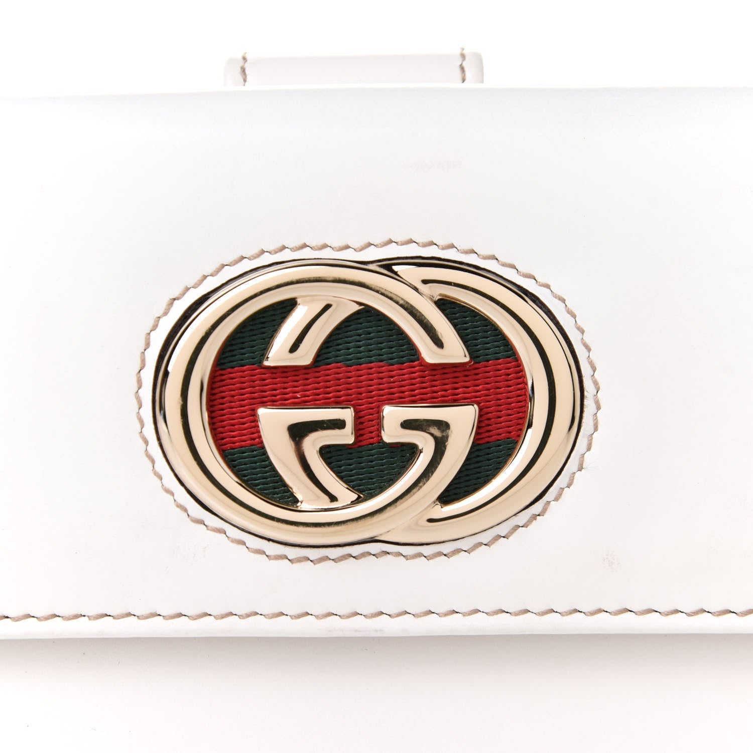 Gucci Patent Britt Continental Wallet White 7 of 8