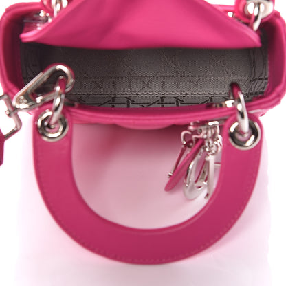 Christian Dior Lambskin Cannage Nano Lady Dior Fuchsia 5 of 11