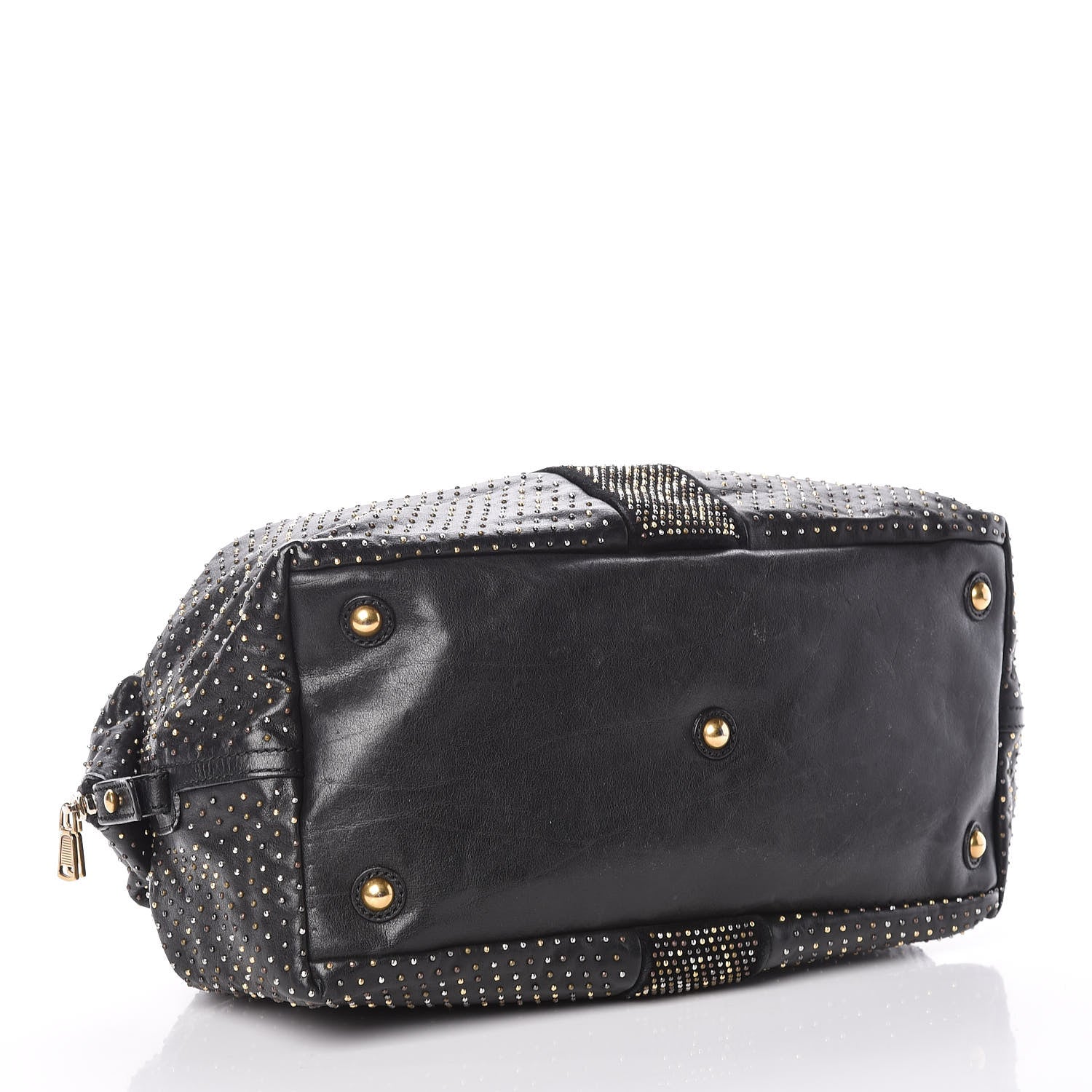 Saint Laurent Calfskin Rock Studded Easy Sac Black 4 of 14