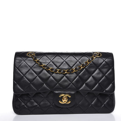 Chanel Lambskin Quilted Medium Double Flap Black 1 of 10