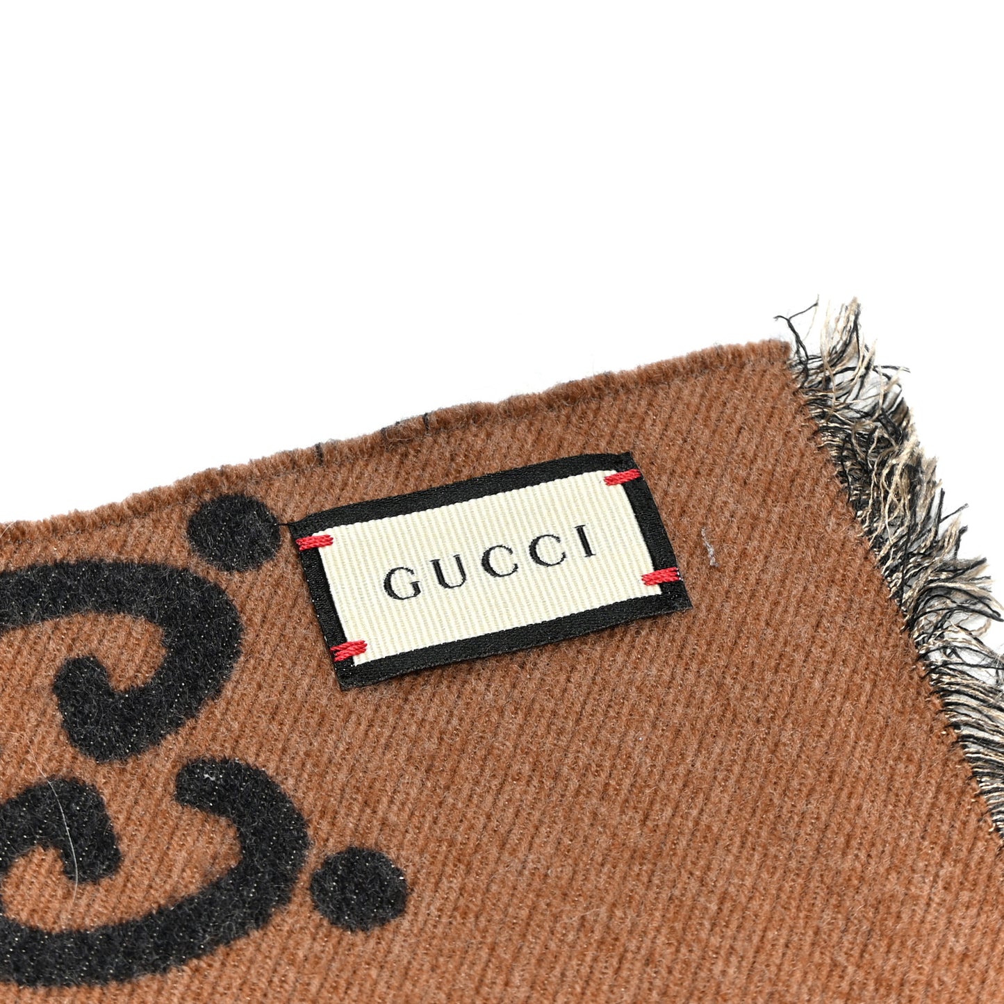 Wool Silk GG Monogram Fly Constellation Scarf Brown Black
