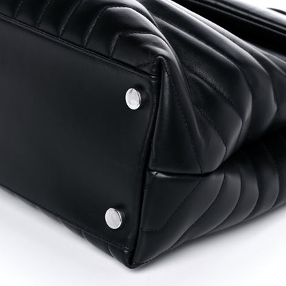 Saint Laurent Calfskin Y Quilted Monogram Large Loulou Chain Satchel Black 10 of 11
