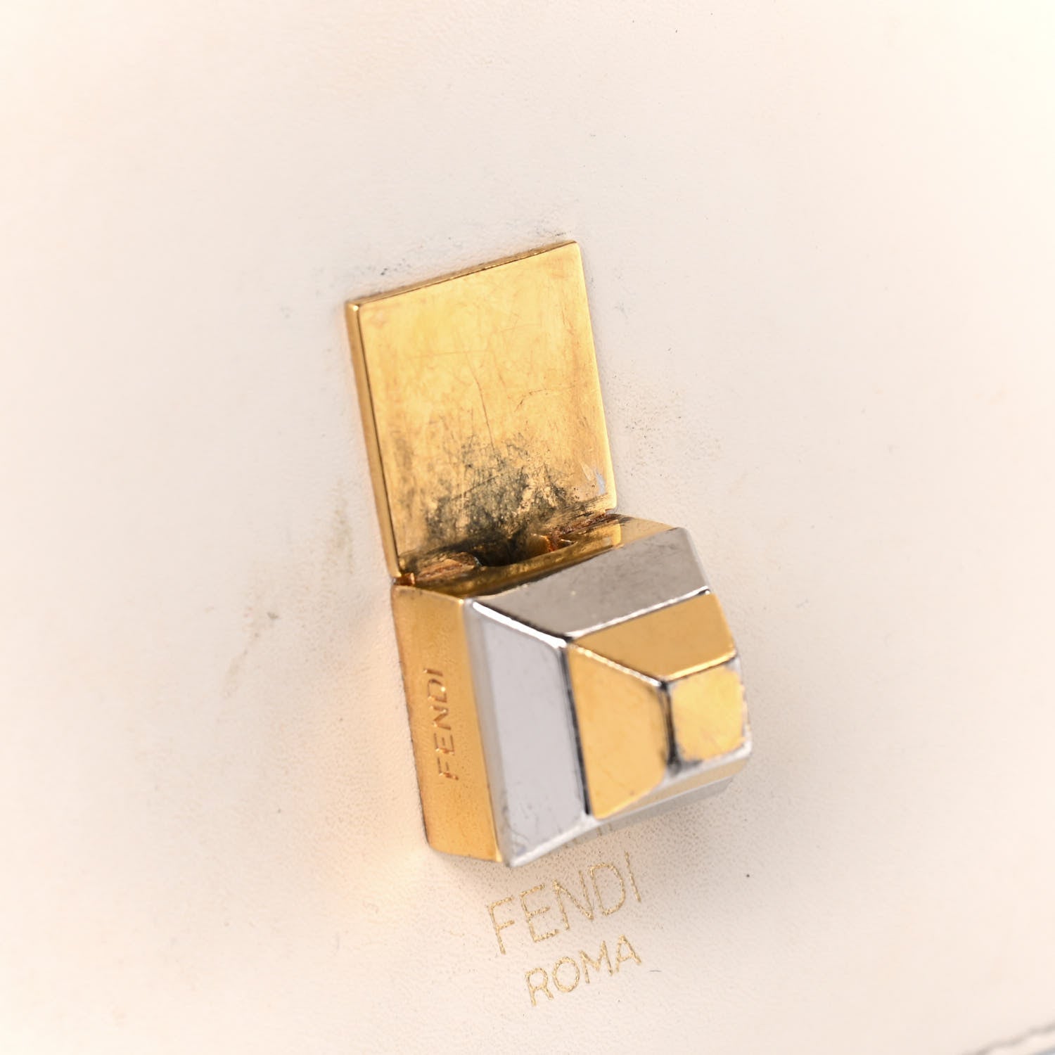 Fendi Vitello Liberty FF 1974 Embossed Kan I Shoulder Bag Camelia 14 of 22