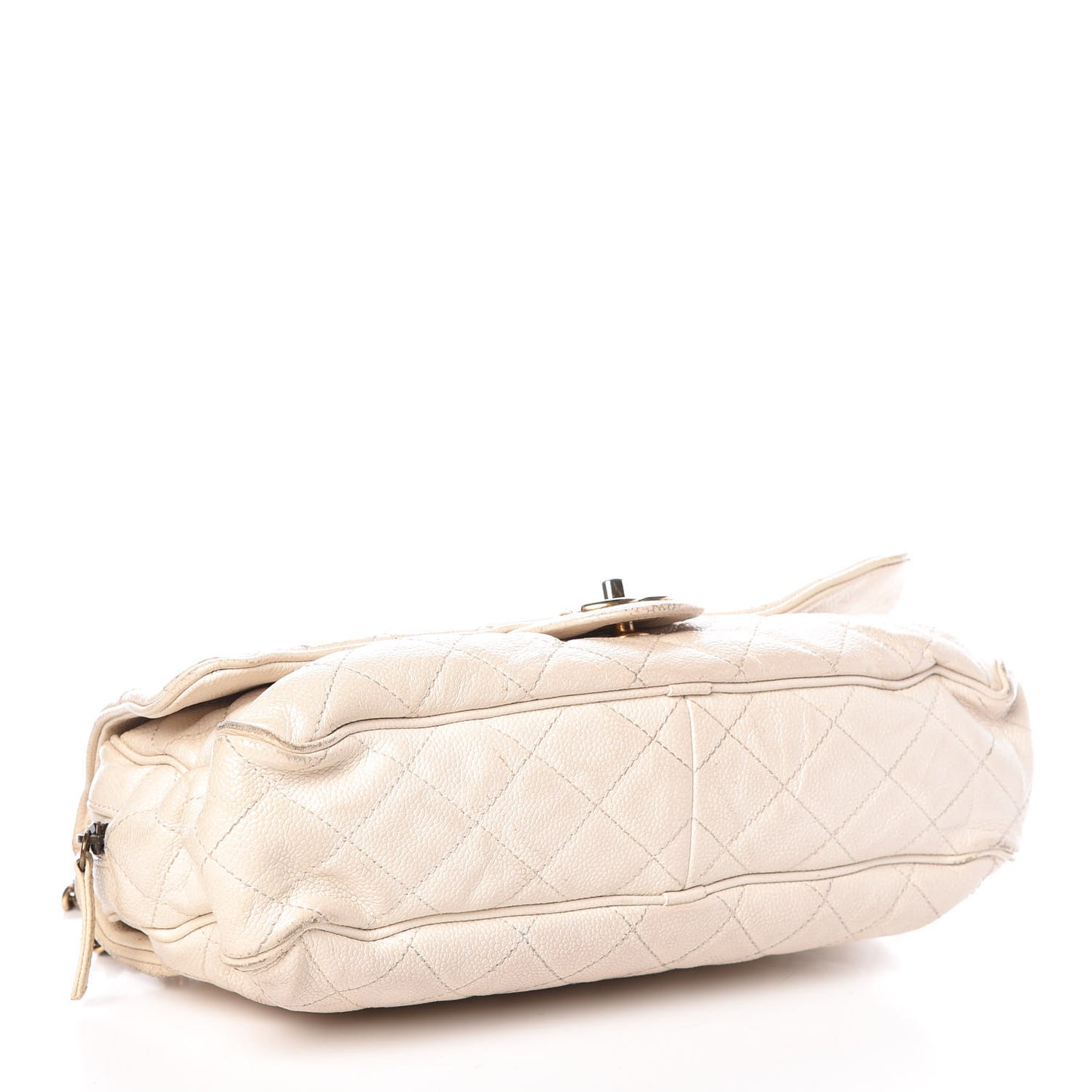 Caviar Quilted Large Shiva Flap White