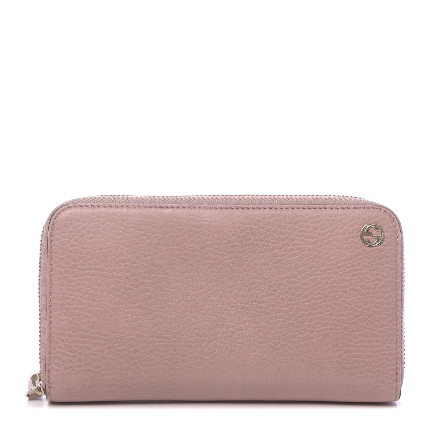 Dollar Calfskin GG Zip Around Wallet Soft Pink