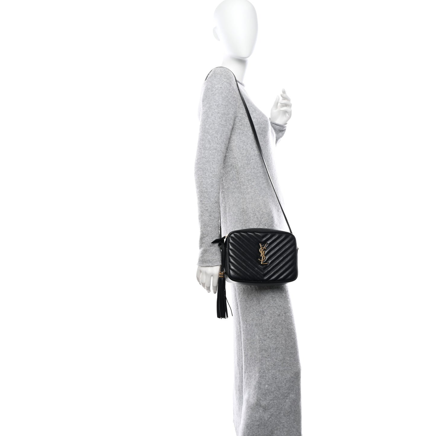 Calfskin Matelasse Monogram Lou Camera Bag Black