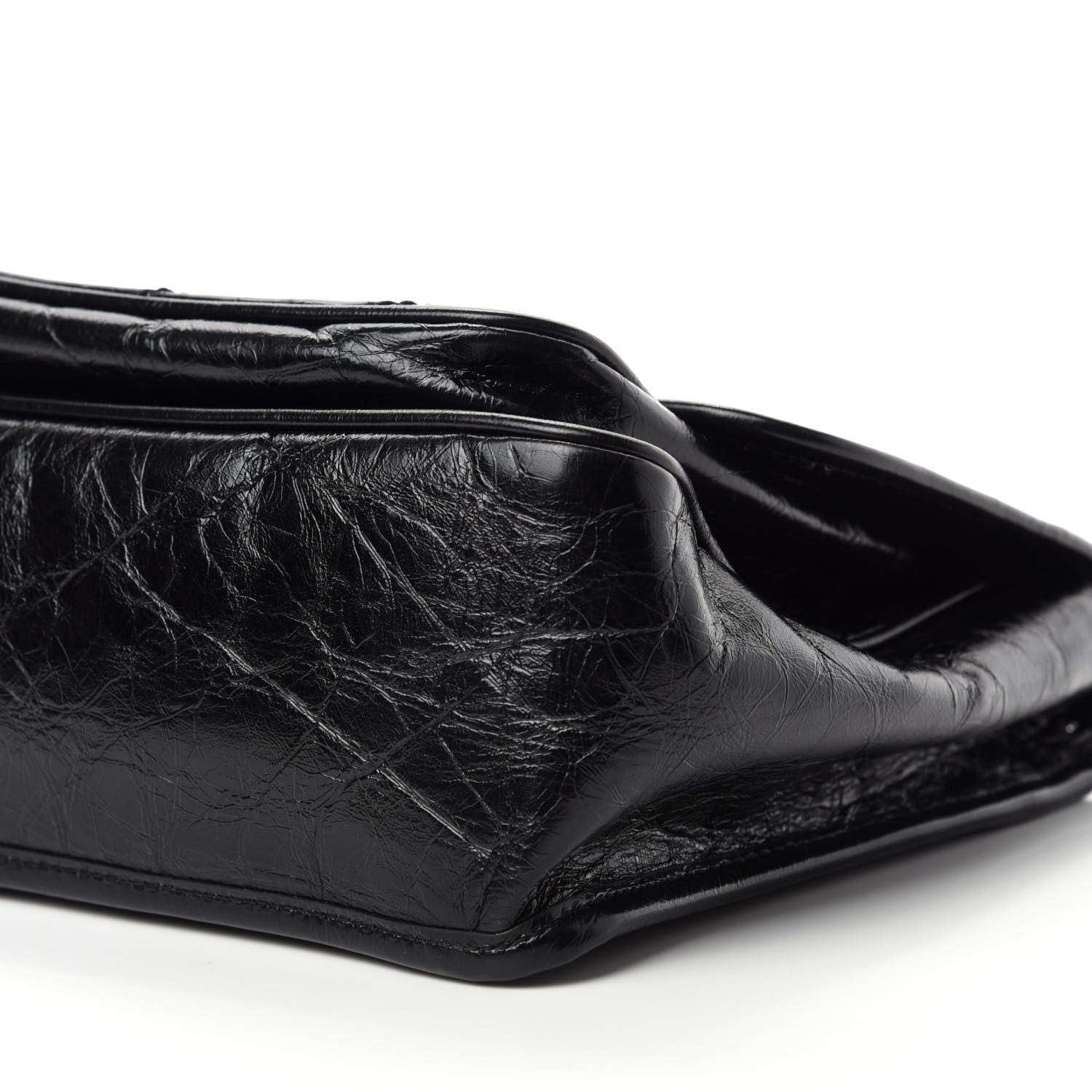 Saint Laurent Crinkled Calfskin Matelasse Monogram Medium Niki Chain Satchel Black 8 of 12