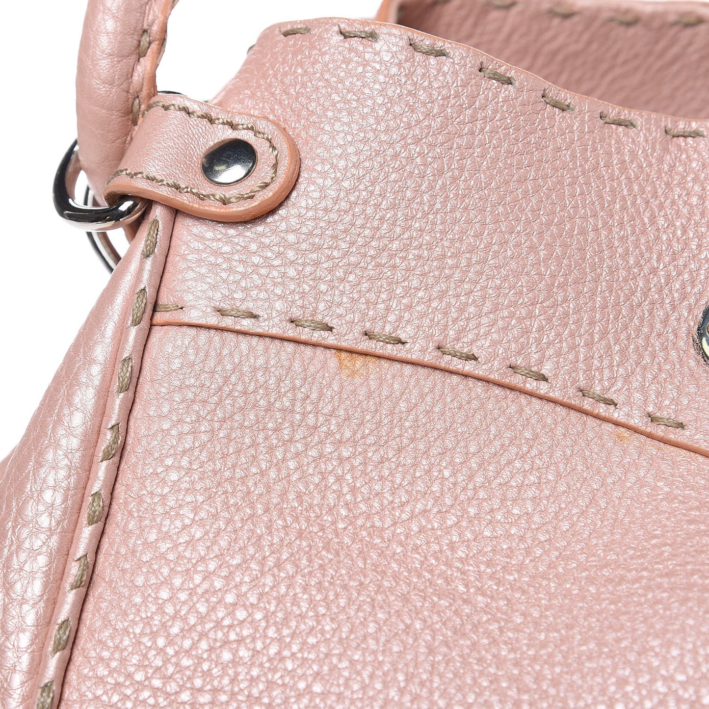 Cuoio Romano Selleria Small Bucket Bag Cipria