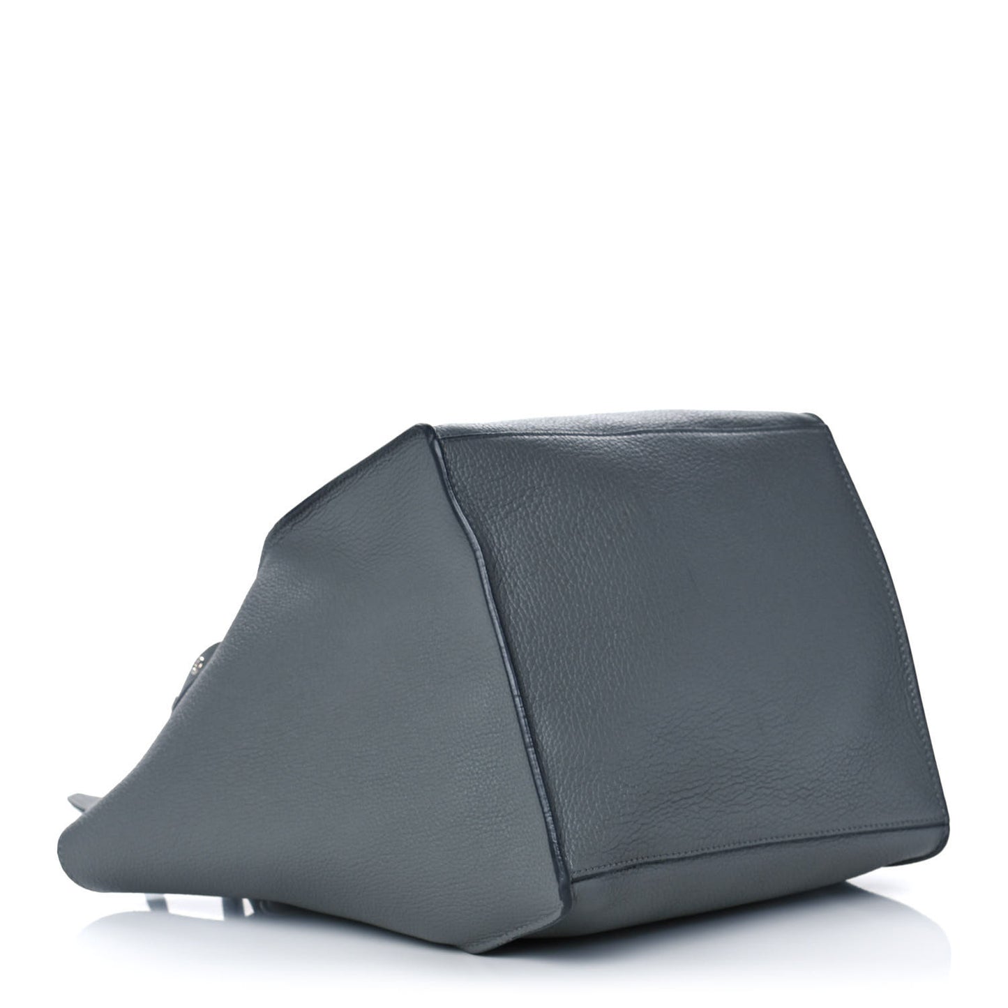 Supple Calfskin Long Strap Small Big Bag Zinc