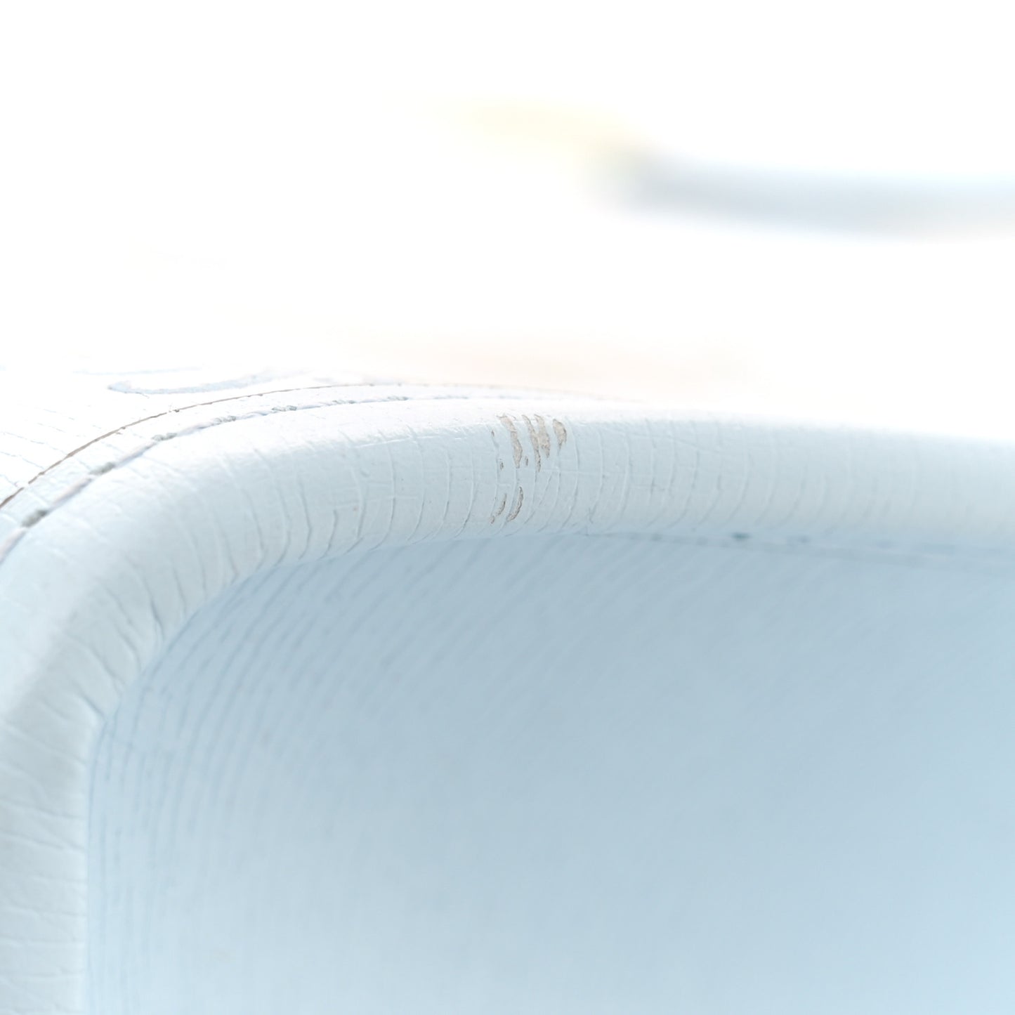 New Shangai Calfskin Tiger Savanah Textured Calfskin Medium Tote Chalky White Multicolor