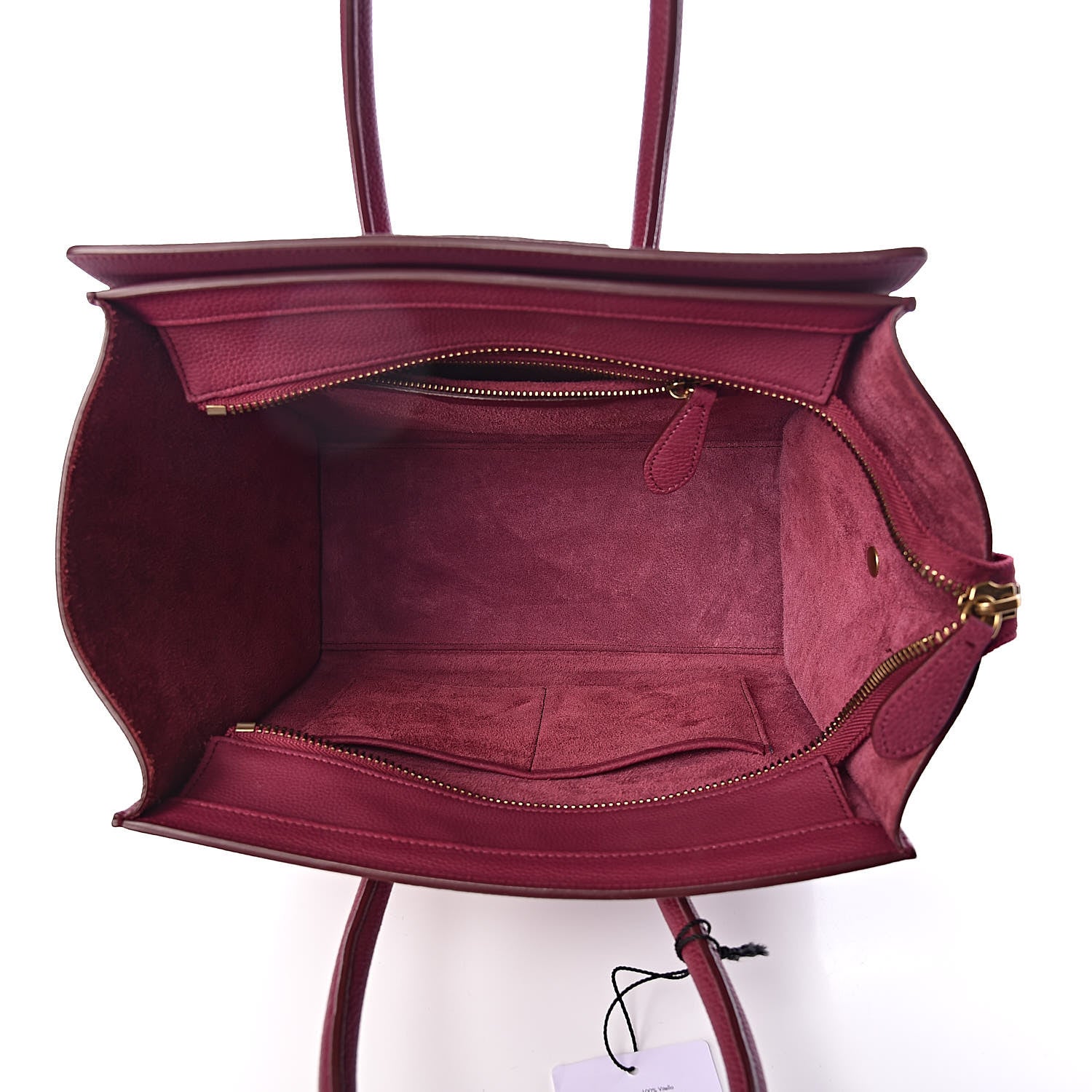 Celine Baby Drummed Calfskin Micro Luggage Plum 5 of 15
