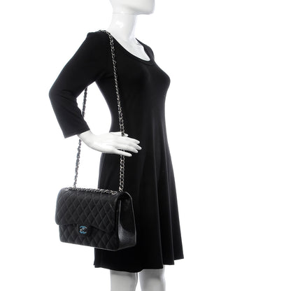 Chanel Caviar Quilted Jumbo Double Flap Black 2 of 10