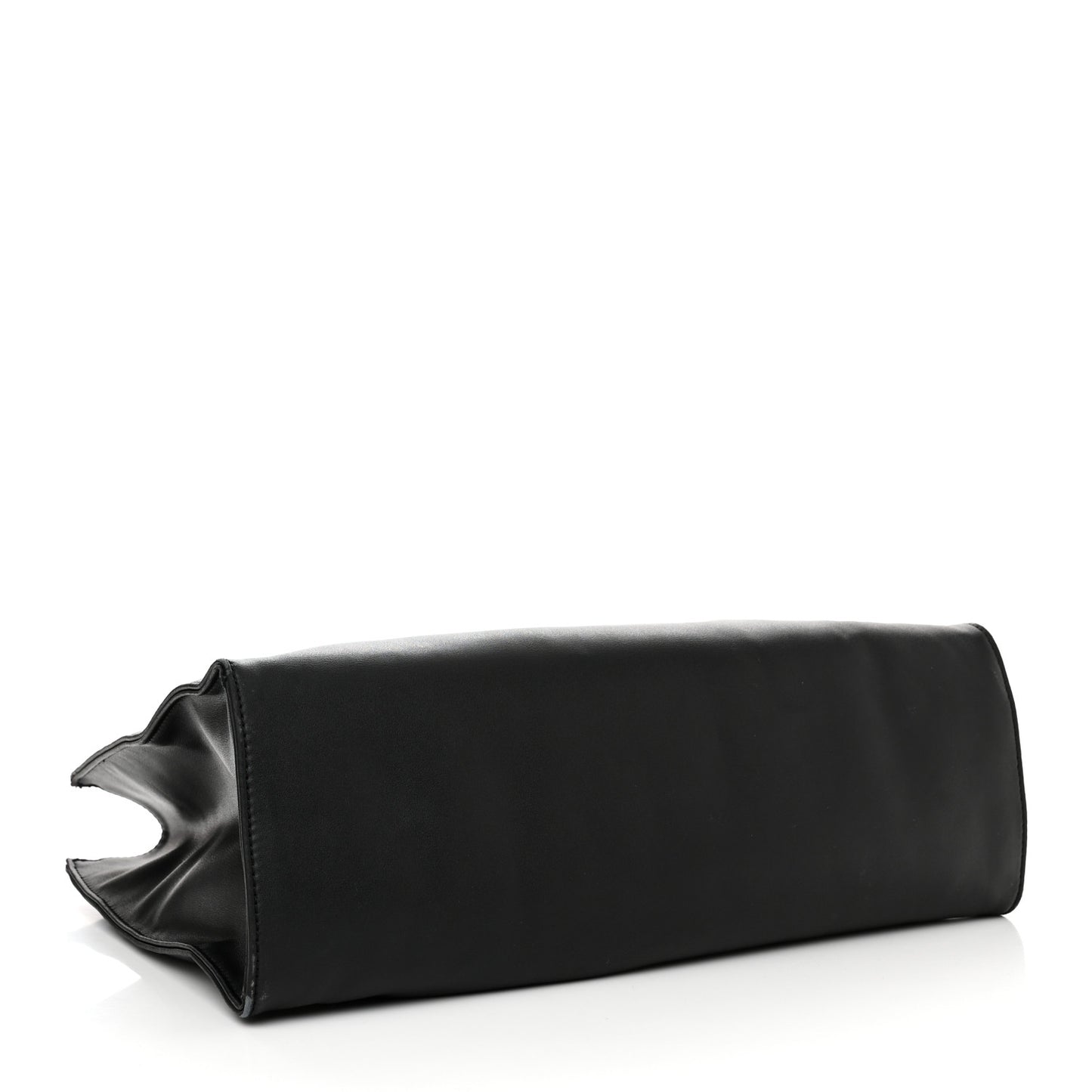 Vegan Leather Medium Shopping Bag Black