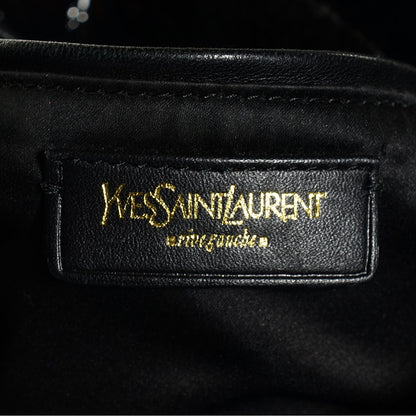 Saint Laurent Patent Crocodile Embossed Tribute Tote Black 6 of 8