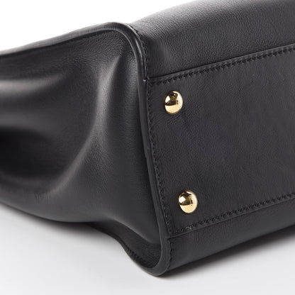 Fendi Vitello Seta Shiny Nappa Medium Peekaboo Iconic Satchel Black 8 of 9