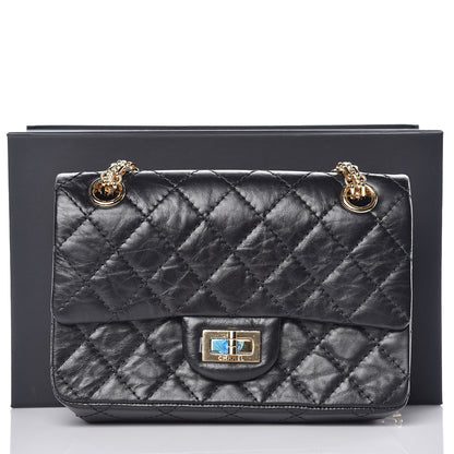 Chanel Aged Calfskin Quilted 2.55 Reissue Mini Flap Black 17 of 17