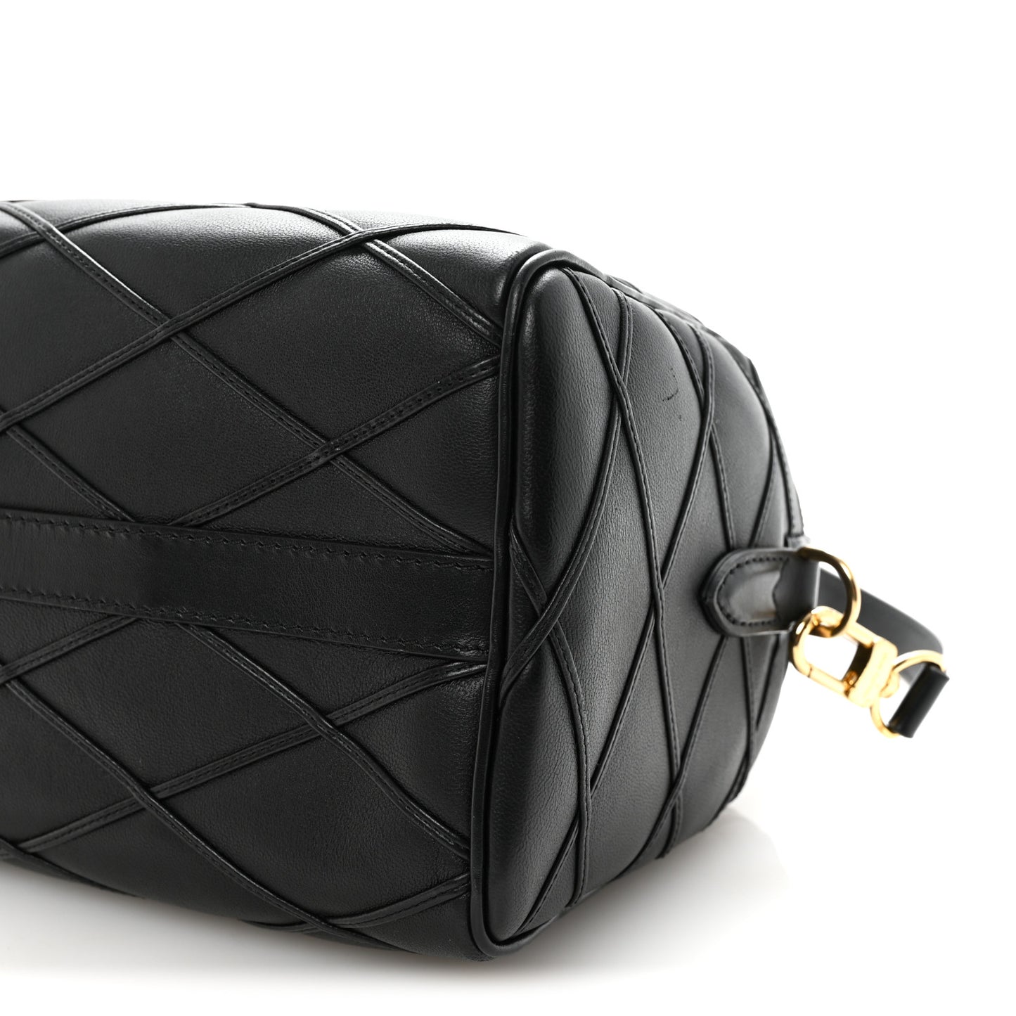 Lambskin Malletage Speedy Bandouliere 25 Black