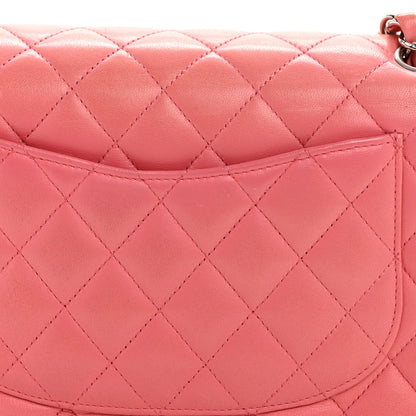 Chanel Lambskin Quilted Medium Double Flap Pink 15 of 16