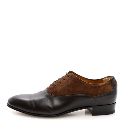 Gucci New Waxed Calfskin Supersofty Oxfords 9 Cocoa Brown Sugar 1 of 9