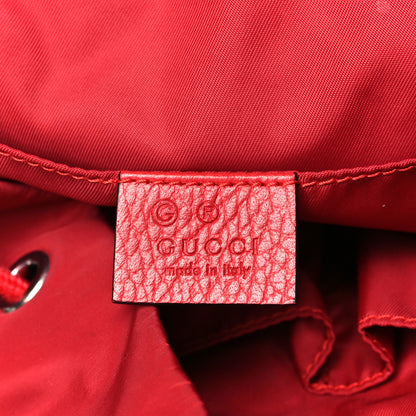 Gucci Nylon Monogram Medium Light Single Buckle Backpack Vibrant Red 6 of 10