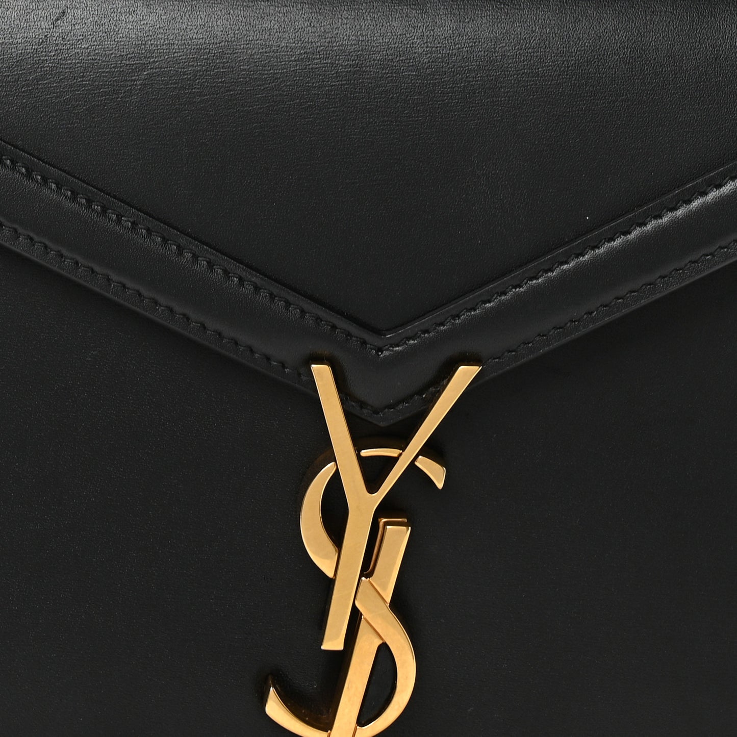 Calfskin Mini Classic Monogram Cassandra Top Handle Black