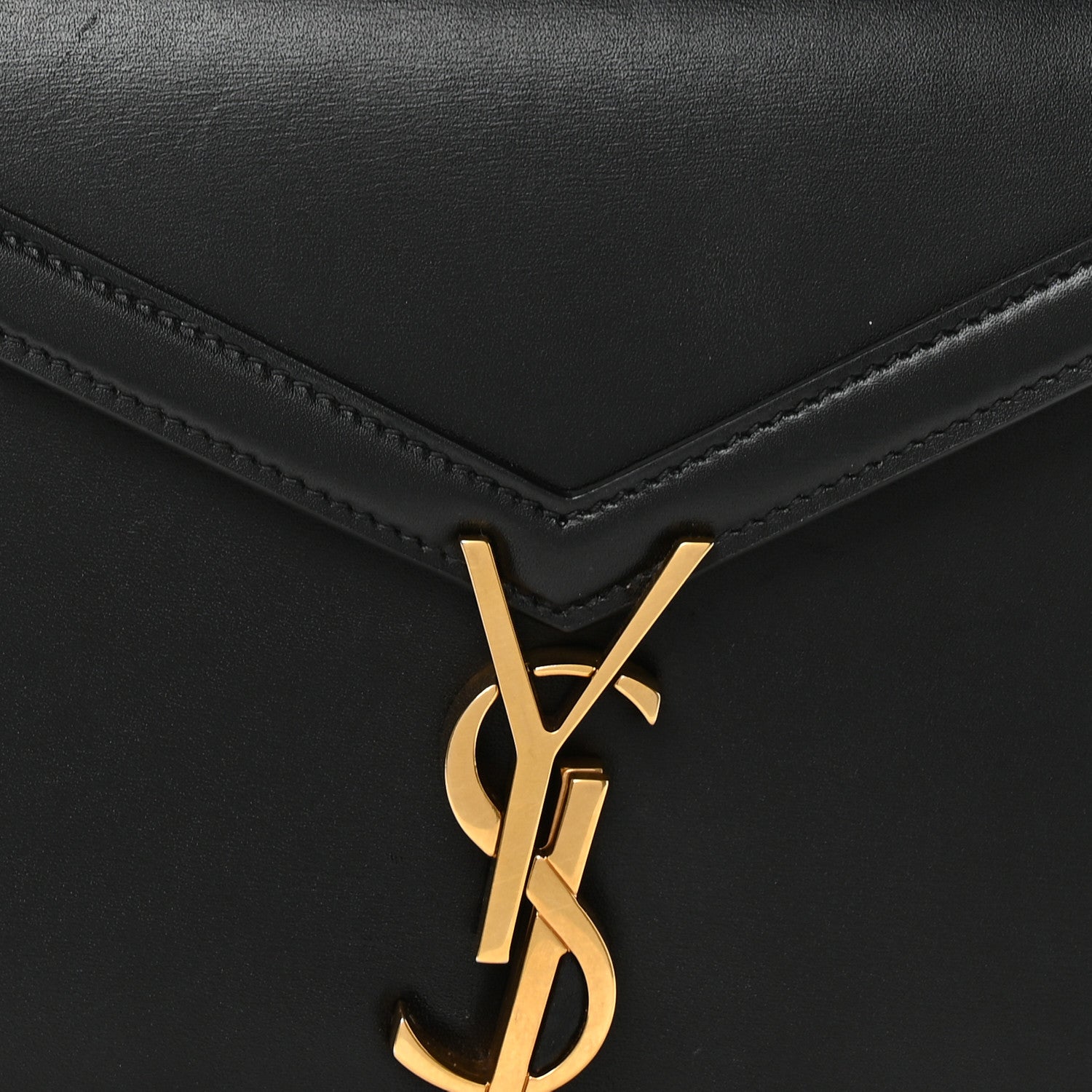 Saint Laurent Calfskin Mini Classic Monogram Cassandra Top Handle Black 8 of 10
