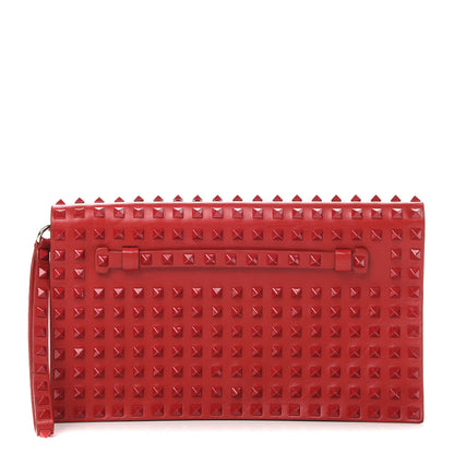 Valentino Garavani Nappa Rockstud All Over Wristlet Clutch Red 1 of 11