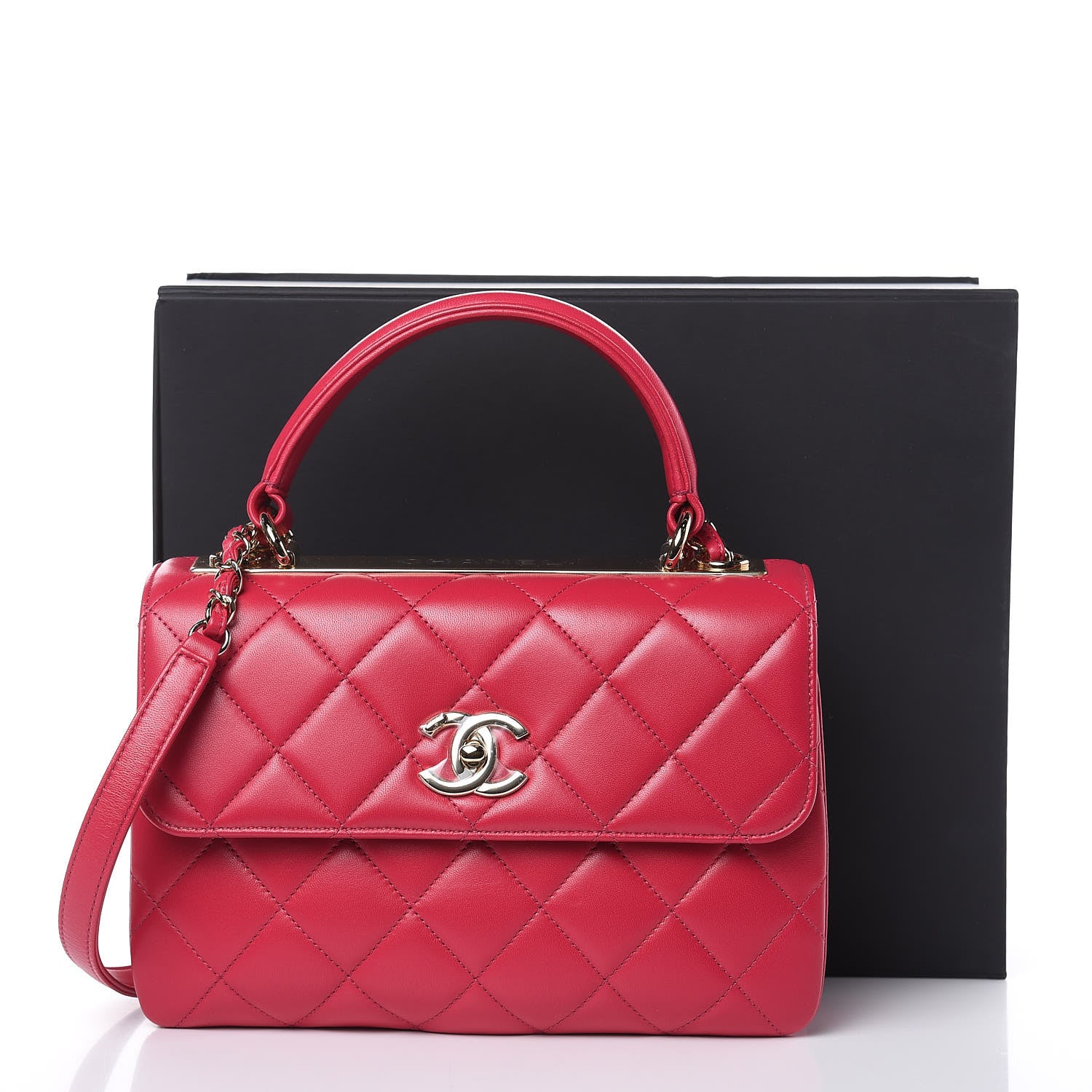 Chanel Lambskin Quilted Small Trendy CC Flap Dual Handle Bag Pink 10 of 10