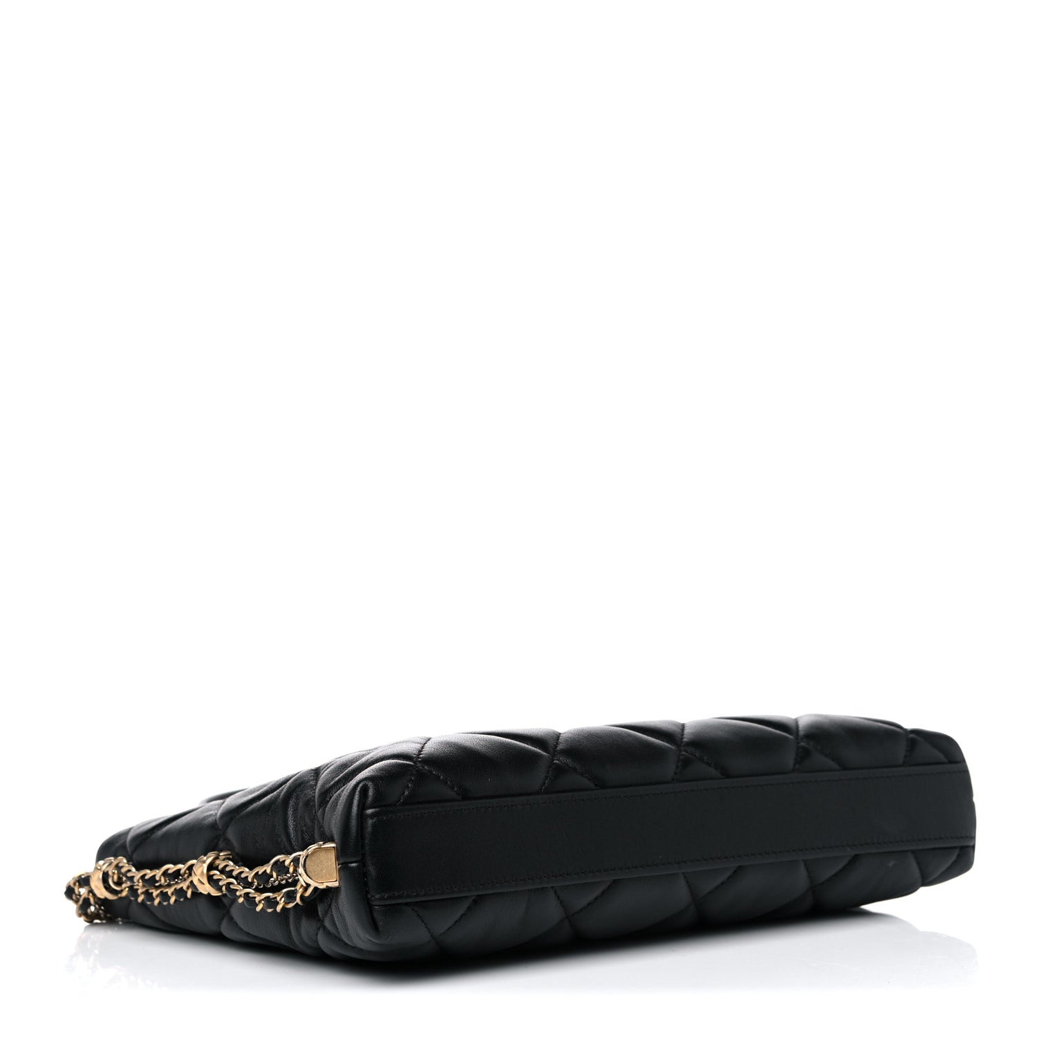 Chanel Lambskin Quilted Crush on Chains Hobo Black 4 of 12