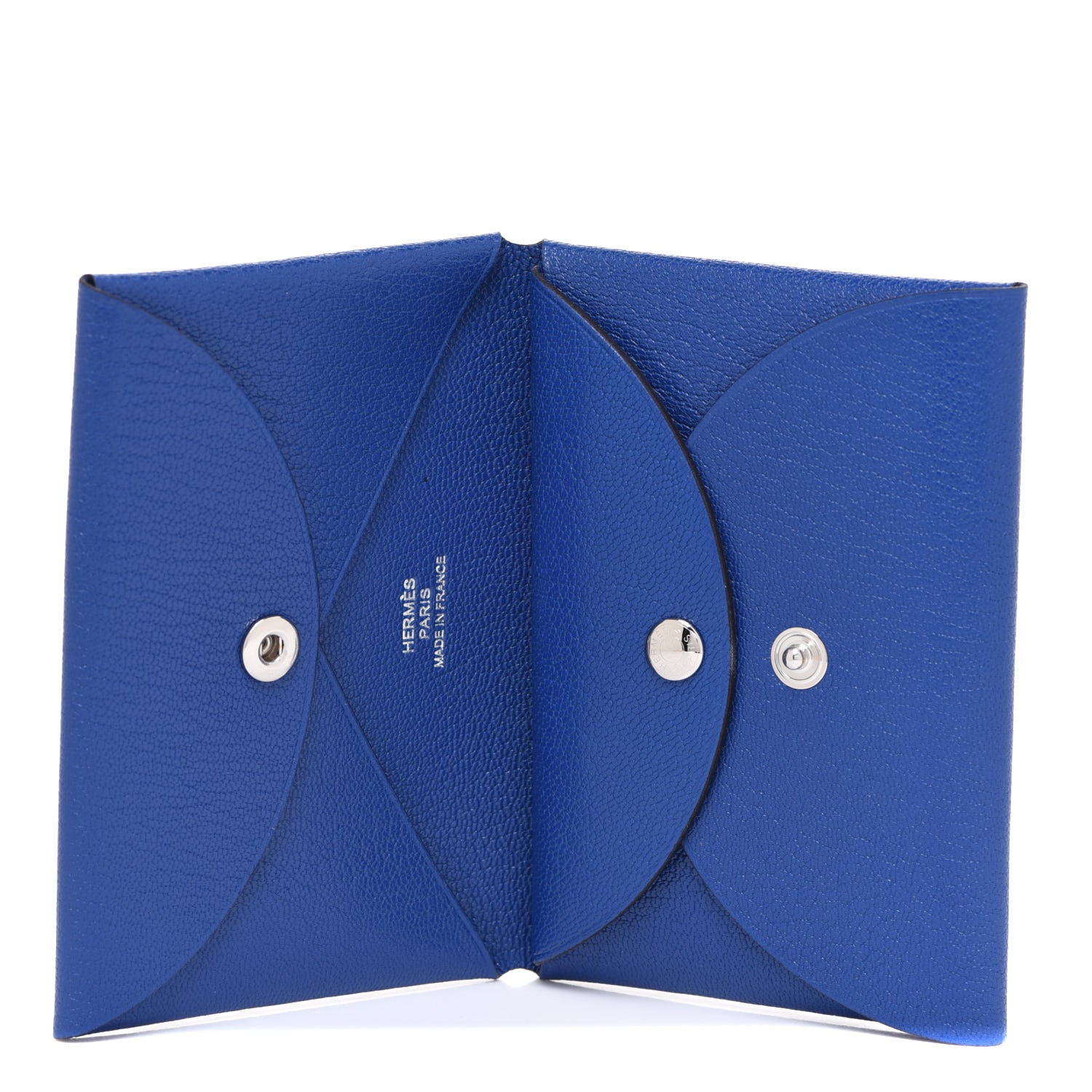 Hermes Chevre Mysore Calvi Duo Card Case Bleu Electrique 5 of 8