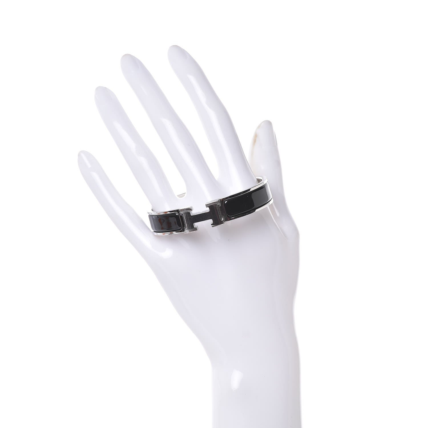 Hermes Enamel Narrow Clic Clac H Bracelet PM Black 2 of 7