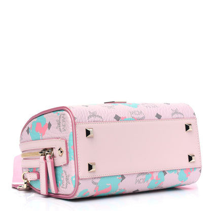 MCM Visetos Floral Leopard Essential Boston Bag Pink 4 of 4